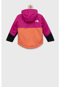 The North Face kurtka dziecięca KID FREEDOM INSULATED JACKET kolor różowy. Typ kołnierza: kaptur. Kolor: różowy. Materiał: materiał, tkanina, włókno, poliester #2