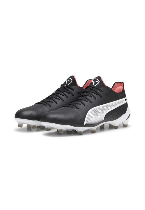 Puma - Buty piłkarskie KING ULTIMATE FG/AG PUMA Black White Fire Orchid Red. Kolor: biały, czerwony, wielokolorowy, czarny. Materiał: syntetyk. Sport: piłka nożna