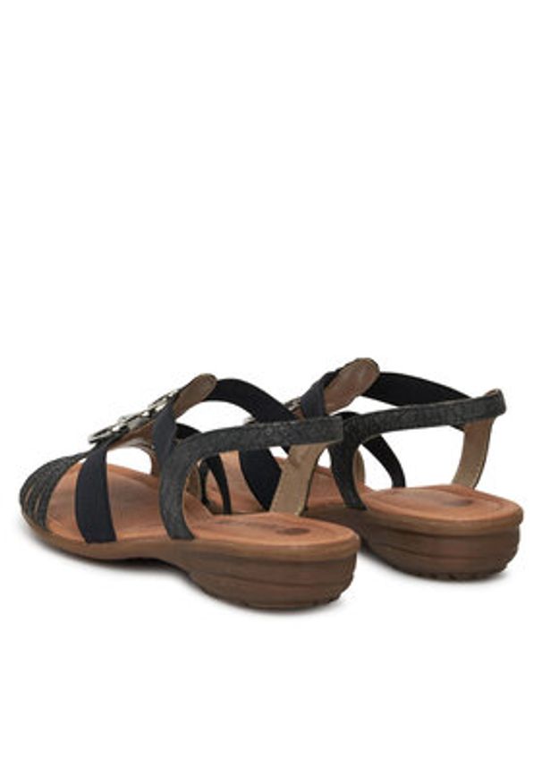 Remonte Sandały R3605-45 Czarny. Kolor: czarny. Materiał: syntetyk, materiał