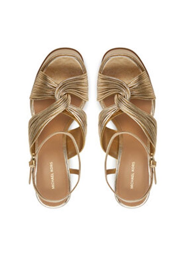 MICHAEL Michael Kors Sandały Alessia 40S5ASHS1M Złoty. Kolor: złoty. Materiał: skóra