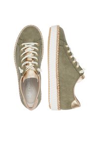 Rieker Sneakersy M2952-52 Khaki. Kolor: brązowy. Materiał: skóra #3
