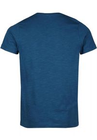 FUNDANGO - T-shirt męski Fundango Jaggy Structured T z krótkim rękawem. Kolor: niebieski. Długość rękawa: krótki rękaw. Długość: krótkie. Sport: turystyka piesza