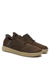 skechers - Skechers Sneakersy Hyland-Ryland 205279 Brązowy. Kolor: brązowy. Materiał: skóra, nubuk #5