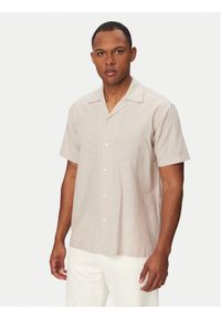 Jack & Jones Koszula Breeze 12288594 Beżowy Relaxed Fit. Kolor: beżowy. Materiał: bawełna #1