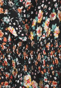 Renee - Granatowa Sukienka Rozkloszowana w Kwiaty z Wiskozy Selesima. Kolor: niebieski. Materiał: wiskoza. Wzór: kwiaty #7