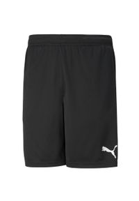 Spodenki męskie Puma teamRISE Training Shorts czarne. Kolor: niebieski, wielokolorowy, biały. Materiał: poliester