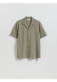 Reserved - Strukturalna koszula regular fit - jasnozielony. Kolor: zielony. Materiał: dzianina, bawełna #1