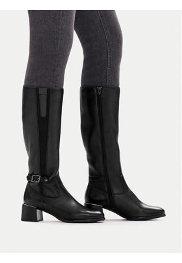 Lasocki Kozaki CEO-WB-THESSA-34 Czarny. Kolor: czarny. Materiał: skóra