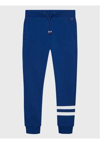 TOMMY HILFIGER - Tommy Hilfiger Spodnie dresowe Collegiate KB0KB07983 D Niebieski Regular Fit. Kolor: niebieski. Materiał: bawełna