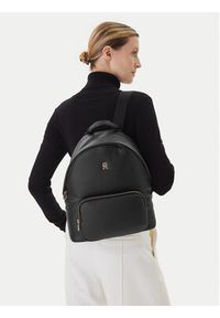 TOMMY HILFIGER - Tommy Hilfiger Plecak Popette Soft Dome AW0AW17652 Czarny. Kolor: czarny. Materiał: skóra #6