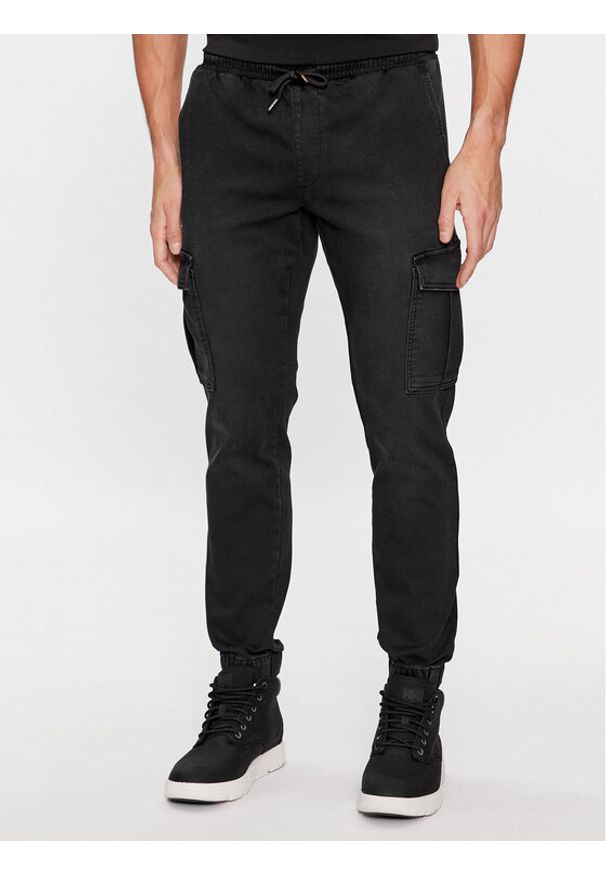 Only & Sons Spodnie materiałowe 22027398 Czarny Regular Fit. Kolor: czarny. Materiał: bawełna