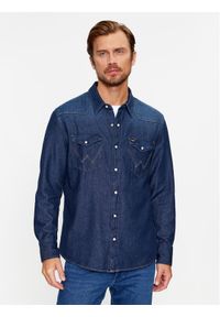 Koszula jeansowa Wrangler. Kolor: niebieski. Materiał: jeans #1