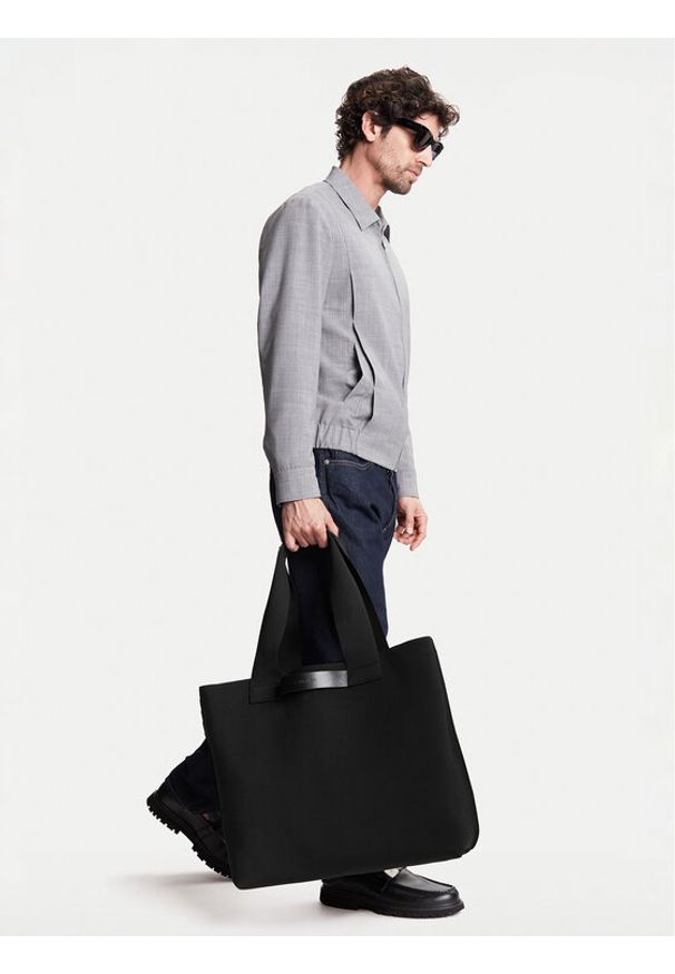 Calvin Klein Torba Ck Ease E/W Tote Knit K50K512892 Czarny. Kolor: czarny. Materiał: materiał