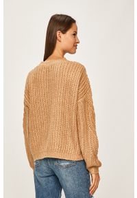 Answear Lab - Sweter. Kolor: brązowy. Materiał: dzianina. Wzór: gładki. Styl: wakacyjny #4