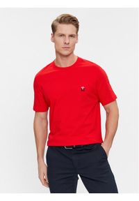 TOMMY HILFIGER - Tommy Hilfiger T-Shirt Small Imd MW0MW30054 Czerwony Regular Fit. Kolor: czerwony. Materiał: bawełna