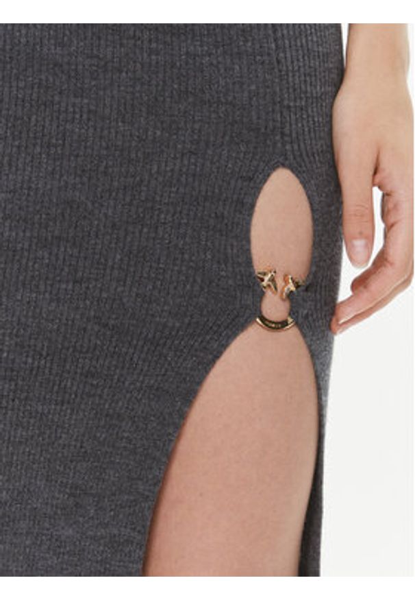 Pinko Spódnica midi Siamese 101844 A15S Szary Slim Fit. Kolor: szary. Materiał: wełna