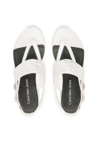 Calvin Klein Jeans Sandały Flat Sndal Toepost Hw YW0YW00953 Biały. Kolor: biały. Materiał: skóra #3