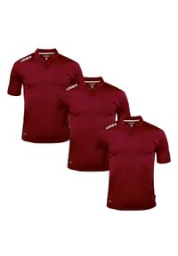 LEGEA - 3 Koszulki piłkarskie AJACCIO bordowe. Kolor: czerwony, wielokolorowy, brązowy. Długość rękawa: krótki rękaw. Długość: krótkie. Wzór: haft. Sport: piłka nożna #1