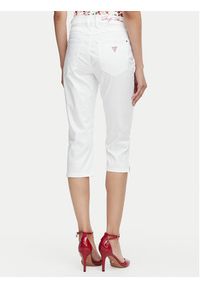 Guess Spodnie capri W6YB40 W5139 Biały Slim Fit. Kolor: biały. Materiał: bawełna #5