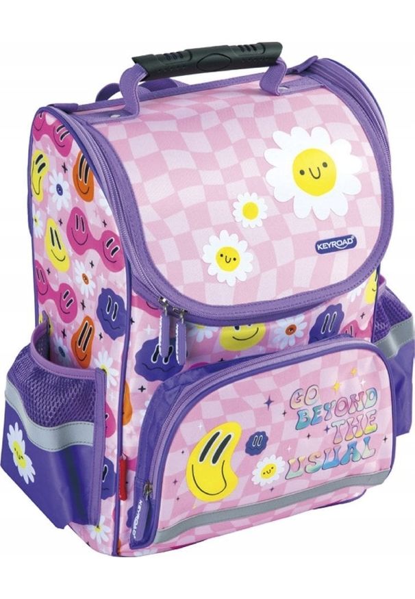 Keyroad Tornister szkolny KEYROAD Premium, 38x28x18 cm, Smile