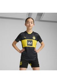 Puma - Młodzieżowa koszulka wyjazdowa Borussia Dortmund 24/25 PUMA Black Faster Yellow. Kolor: żółty, wielokolorowy, czarny