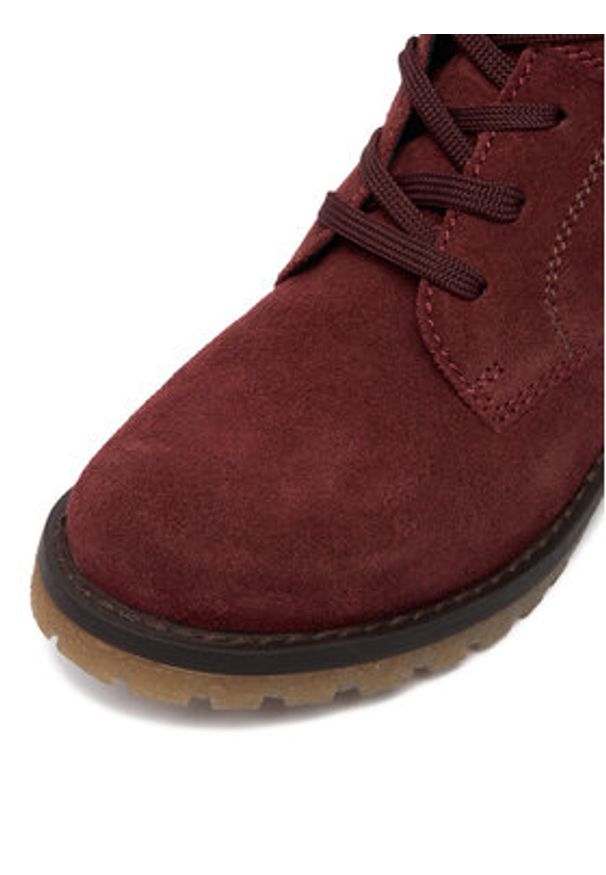 Lasocki Trzewiki CEO-WI16-GIRO-08 Bordowy. Kolor: czerwony. Materiał: skóra, zamsz