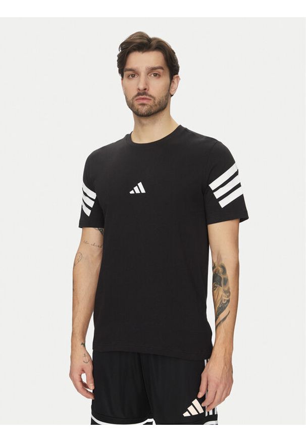 Adidas - adidas T-Shirt Future Icons 3-Stripes JD4877 Czarny Regular Fit. Kolor: czarny. Materiał: bawełna