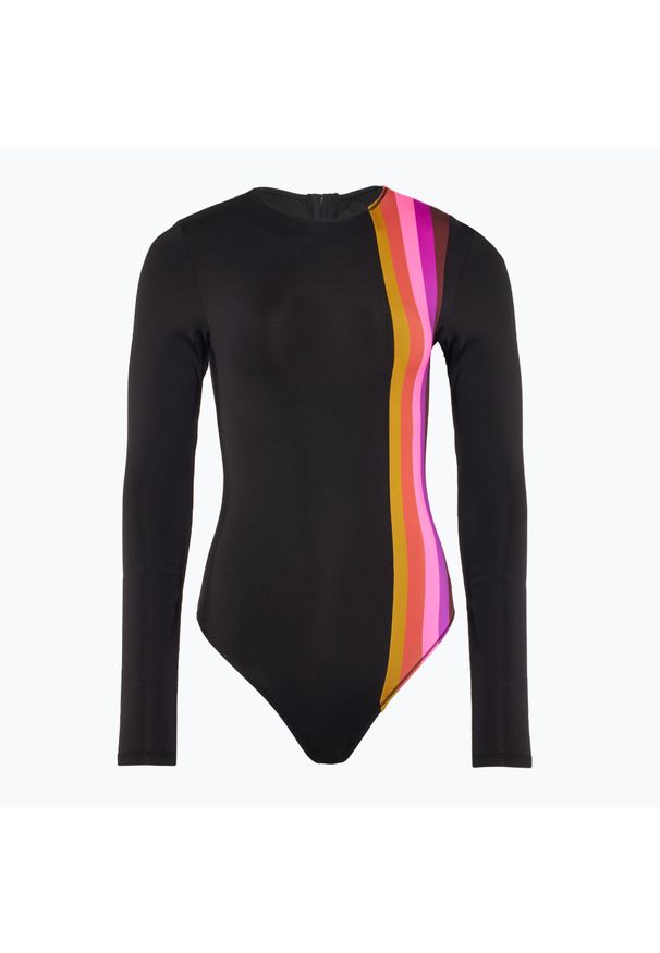 Strój kąpielowy jednoczęściowy damski Hurley Fiji Fantasy Tie Back Surf Suit. Kolor: czarny