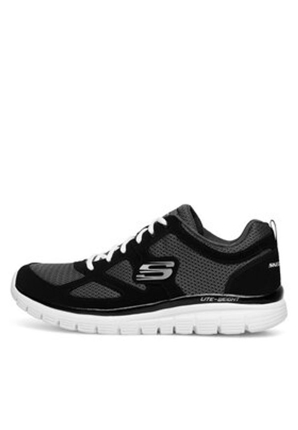 skechers - Skechers Sneakersy BURNS AGOURA 52635 BKW Czarny. Kolor: czarny. Materiał: mesh, materiał