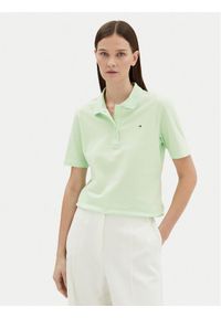 TOMMY HILFIGER - Tommy Hilfiger Polo 1985 WW0WW43224 Zielony Regular Fit. Typ kołnierza: polo. Kolor: zielony. Materiał: bawełna #1