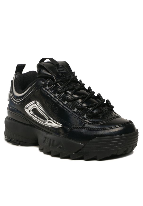 Sneakersy Fila Disruptor M Wmn FFW0245.83162 Black/Silver. Kolor: czarny. Materiał: skóra