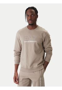 EA7 Emporio Armani Bluza 7M001312 AF13512 U6167 Beżowy Regular Fit. Kolor: beżowy. Materiał: bawełna #1