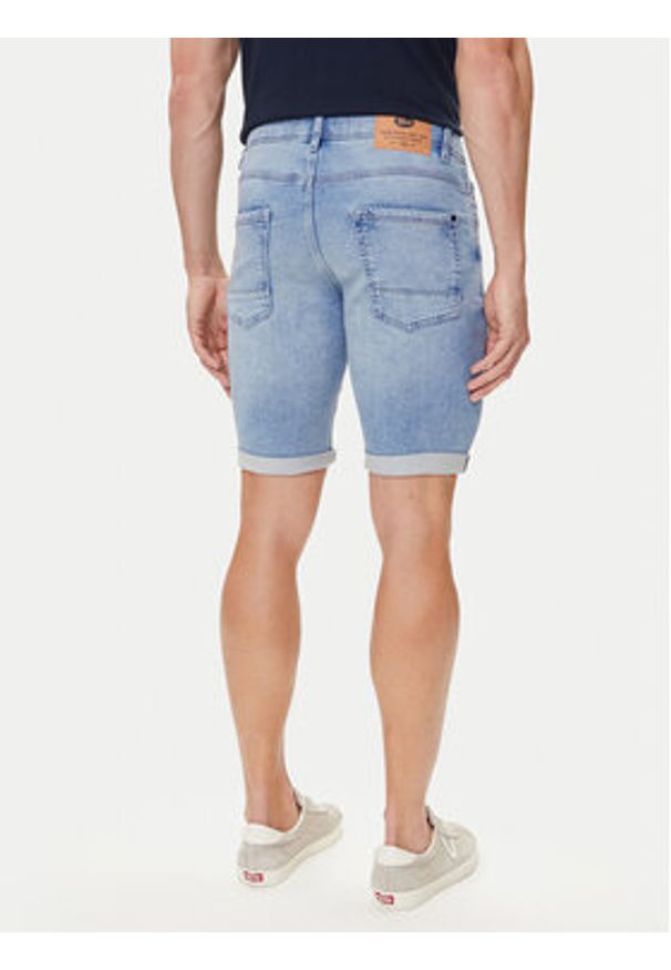 Petrol Industries Szorty jeansowe M-ROS-SHO001 Niebieski Slim Fit. Kolor: niebieski. Materiał: bawełna