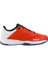 Buty do tenisa Wilson Kaos Stroke 2.0. Zapięcie: sznurówki. Kolor: biały, pomarańczowy, wielokolorowy. Materiał: materiał. Szerokość cholewki: normalna. Sport: tenis