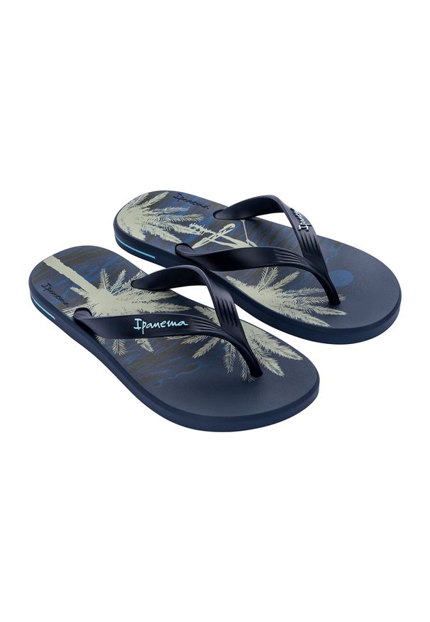 Japonki plażowe męskie Ipanema Posto 10 Temas IV AD. Okazja: na plażę. Kolor: niebieski. Styl: sportowy