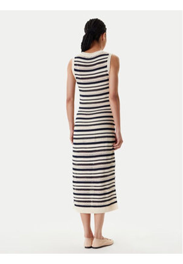 TOMMY HILFIGER - Tommy Hilfiger Sukienka dzianinowa WW0WW45649 Beżowy Slim Fit. Kolor: beżowy. Materiał: bawełna