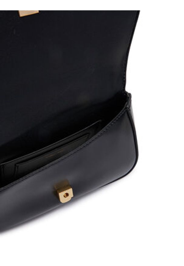 Calvin Klein Torebka Ck Convertible Chain Small Bag LV04F3172G Czarny. Kolor: czarny. Materiał: skórzane