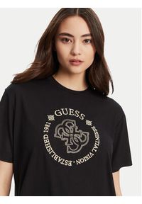 Guess T-Shirt V5YI05 KCOA2 Czarny Regular Fit. Kolor: czarny. Materiał: wiskoza #3