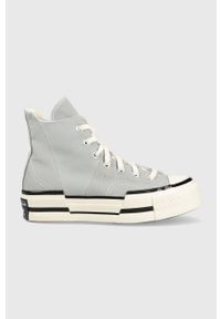 Converse trampki Chuck 70 Plus kolor szary A00741C. Nosek buta: okrągły. Zapięcie: sznurówki. Kolor: szary. Materiał: guma. Obcas: na platformie. Styl: klasyczny #1