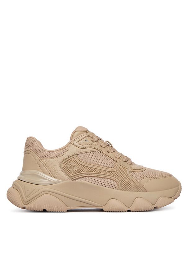 Guess Sneakersy FLTMZZ ELE12 Beżowy. Kolor: beżowy. Materiał: materiał
