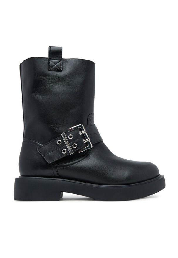 Love Moschino - LOVE MOSCHINO Botki JA24064G1NIA000A35 Czarny. Kolor: czarny. Materiał: skóra
