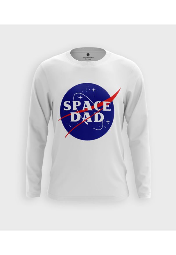 MegaKoszulki - Koszulka męska z dł. rękawem Space dad. Materiał: bawełna