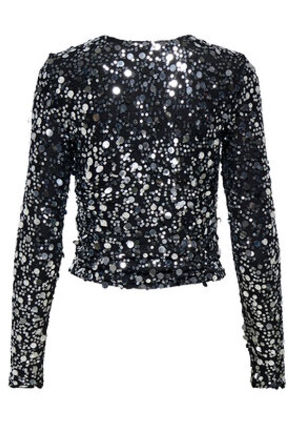 only - ONLY Bluzka Catina 15358382 Czarny Slim Fit. Kolor: czarny. Materiał: syntetyk