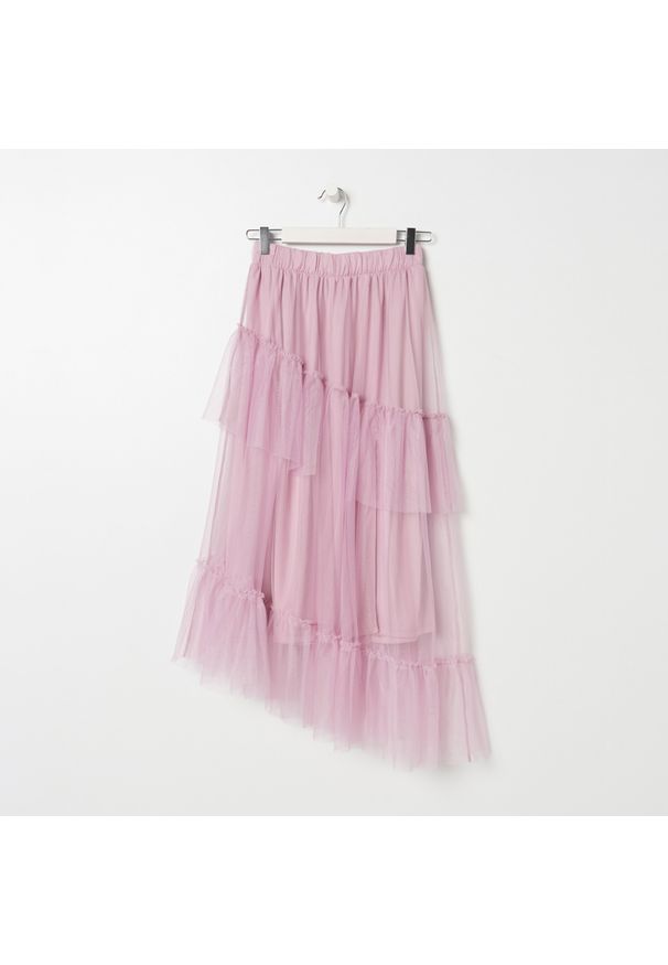 Sinsay - Asymetryczna spódnica - Różowy. Kolor: różowy