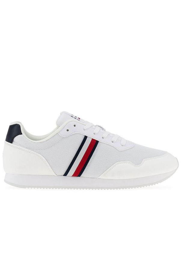 TOMMY HILFIGER - Buty Tommy Hilfiger Core Lo Runner FM0FM04504-YBS - białe. Okazja: na co dzień. Kolor: biały. Materiał: poliester, materiał. Szerokość cholewki: normalna
