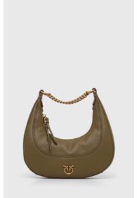 Pinko torebka skórzana kolor brązowy. Kolor: brązowy. Materiał: skórzane #2