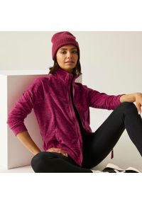 Regatta - Polar damski rozsuwany Mayse. Kolor: różowy. Materiał: polar. Długość rękawa: raglanowy rękaw. Wzór: melanż. Sport: turystyka piesza #1