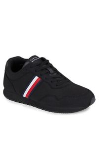 TOMMY HILFIGER - Tommy Hilfiger Sneakersy Lo Runner Mix FM0FM04958 Czarny. Kolor: czarny. Materiał: materiał