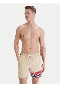 Napapijri Szorty kąpielowe V-Reflect NP0A4G6H Beżowy Regular Fit. Kolor: beżowy. Materiał: syntetyk #3
