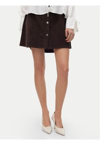 Vero Moda Spódnica mini Etta 10315342 Brązowy Regular Fit. Kolor: brązowy. Materiał: bawełna #1